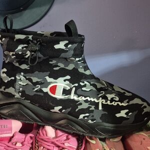 Champion Men Black Camouflage Sneakers